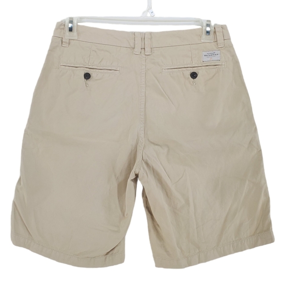 Quicksilver Waterman Secret Seas Beige Shorts Twill Mid Rise Mens 30 (31x9) - Picture 3 of 11